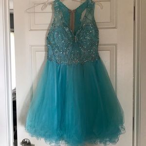 Blue Homecoming Dress